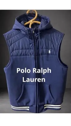 Polo Ralph Lauren フード付きベスト ネイビー L