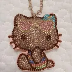 ★新品未使用★日焼けキティ　Hello kitty ラインストーンキーホルダー