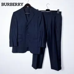 美品 バーバリー ダブルスーツ 上下セットアップ ストライプ 大きい