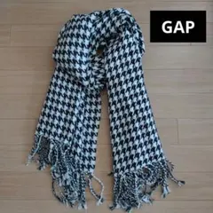 【GAP】ストール　大判　千鳥格子 ブラック×ホワイト