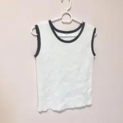 coca コカ ニットタンクトップ ★ リブ バイカラー　フリーサイズ