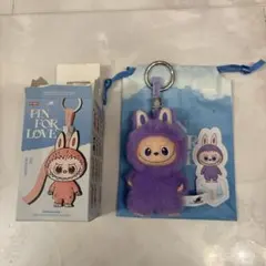 POP MART PIN FOR LOVE ラブブ　イニシャルT キーホルダー