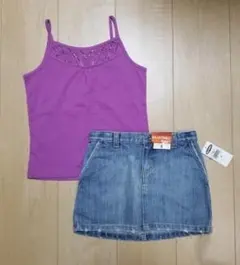 【タグ付新品】オールドネイビー キャミソール + デニム スカート 約110ｃｍ