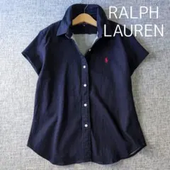 ラルフローレン　国内正規品　ポニー刺繡　デニムライク　ストレッチシャツ