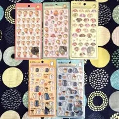 【正規品】ボンボンドロップシール コジコジ お茶犬 お文具といっしょ 5枚セット
