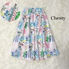chesty チェスティー アート柄 プリント フレアスカート春夏