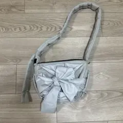 iugamakaras イウガマカラス リボン ショルダーバッグ グレー 韓国 セール】【IUGAMAKARAS】Laced Ribbon Shoulder Bag