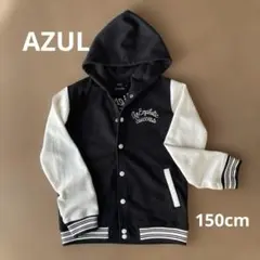 AZUL フード付きジャケット 黒白　150cm