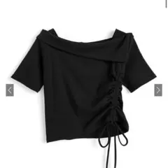 GRL グレイル　オフショルドロストテレコトップス[tu1653]