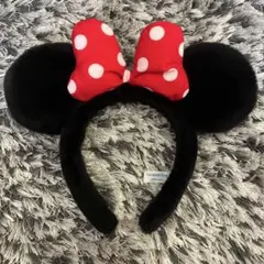 ミニーマウス 耳カチューシャ 赤い水玉
