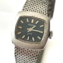 【稼働】RADO　ラドー　腕時計　手巻き　jade　ジェイド　シルバー　スイス製のサムネイル