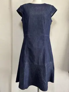 ALMA EN ROSEサイズ38紺デニム調ストレッチワンピース♭7425のサムネイル