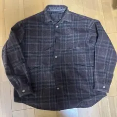 （古着）NIKO AND... ダークブラウン チェック柄ネルシャツ