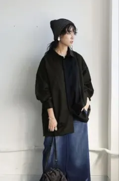 antiqua tree cafe アンティカ　ブラウス ラインカラーシャツ