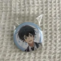 キャラクター 缶バッジ ライトブルー
