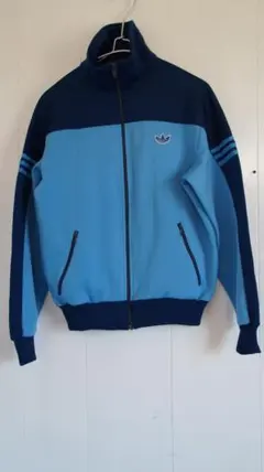 【希少】アディダス デサント トラックジャケット 3号 M 青 水色 ネイビー
