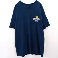 希少✨️ コロナビール Tシャツ 【M】 メキシコ製 半袖 ネイビー ユニセックス