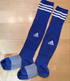 アディダス サッカーソックス ジュニア 19-21cm ブルー 練習用