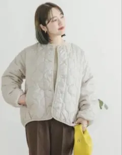 ITEMS URBAN RESEARCH 瓢箪キルト中綿ブルゾン　エクリュ