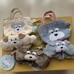 シュナウザー犬 シュナとボブ ミニチュアトート シュシュキーホルダー
