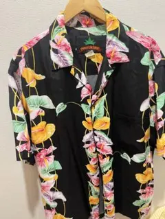 【希少】旧タグ80s〜90s PineappleJuiceハワイ製アロハシャツ