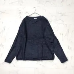 トゥモローランド　デプレ　ニット　セーター　モヘア　ネイビー
