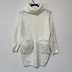 INGNIホワイトタートルネックニット