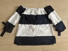 ZARA BASIC オフショル　トップス　シャツ　ボーダー