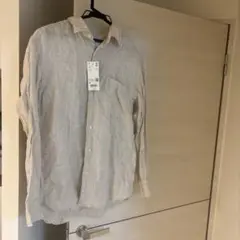 新品未使用タグ付き UNIQLO プレミアムリネンシャツ Mサイズ　32ベージュ