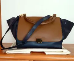 美品 CELINE トラペーズ レザー 2WAY ハンドバッグ