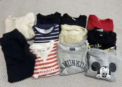 キッズ服 まとめ売り 11点　男の子 100 秋冬 トレーナー　パンツ　ロンT