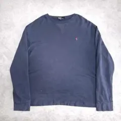 90s Ralph Lauren クルーネック スウェット ネイビー XL
