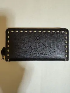 新品VivienneWestwood 黒 ブラック パンチングORB 長財布