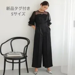 【お値下げ中】新品　ハレモード　レースジャガードオールインワンドレスS