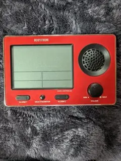 RHYTHM 電波置時計 デジタル アラーム機能付き　電池3本付きのサムネイル