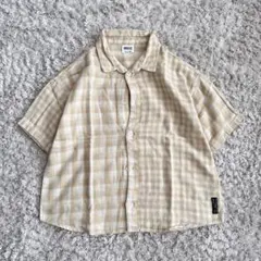 【子供服】120 BREEZE 半袖 シャツ ギンガムチェック