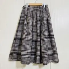 美品 Pal'las Palace パラスパレス リネンタックスカート チェックのサムネイル