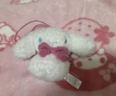 【未使用】サンリオ シナモロール 雪だるまマスコット リボンマフラー ピンク