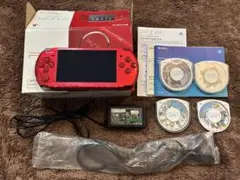 PSP3000 本体　ラディアント　レッド　動作確認済み　充電器付き　初音ミク