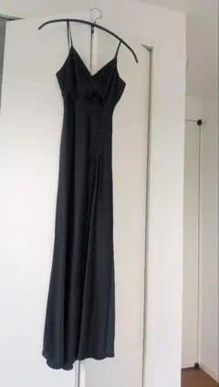 ザラ　ブラックキャミソールロングワンピース