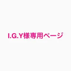 I.G.Y様専用ページ