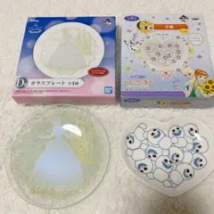 一番くじ ディズニープリンセス ガラスプレート アナ雪 小皿
