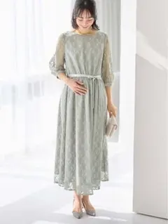 【美品】マタニティ　ドレス　ワンピース　結婚式　入園式　お宮参り　エンジェリーベ