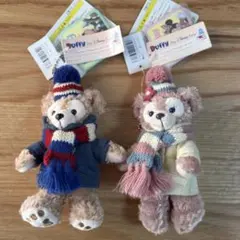 ダッフィー＆シェリーメイぬいぐるみバッジ　ダッフルコート