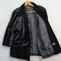 極美品★レリアン 高級ジャケット 9号 黒　レーヨン 独製生地使用