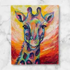 カラフルなウミガメの原画 現代アート 絵画 キャンバス ハワイ 動物画