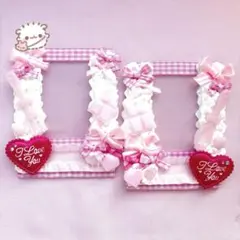 ピンク ホワイト 硬質ケースデコ トレカケース 量産型 ホイップ 1点