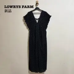 新品 LOWRYS FARM ヨウリュウシャーリングサロペット ブラックのサムネイル