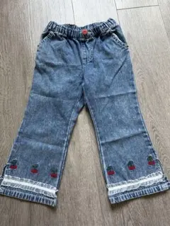futafuta さくらんぼ刺繍 デニムパンツ 100cmのサムネイル