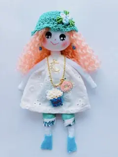 ハンドメイド❉ドールチャーム＆モノグラムくまチャーム❉バッグ
